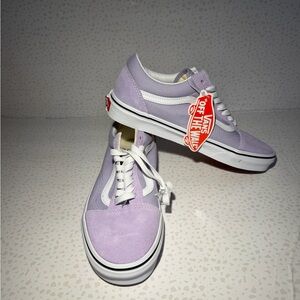Vans Lavender & White Old Skool Low-Top Sneakers